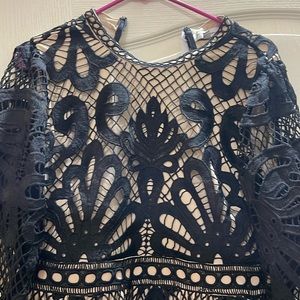 Beautiful Black Overlay Dress